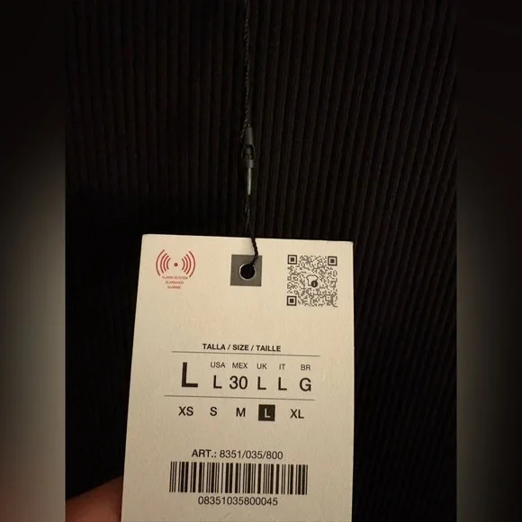 Nwt- Zara- Contrast Midi Dress- L - Picture 7 of 7